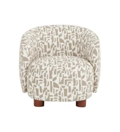 Zona-Design Fotel ESTAMPADO 62 cm kremowo beżowy