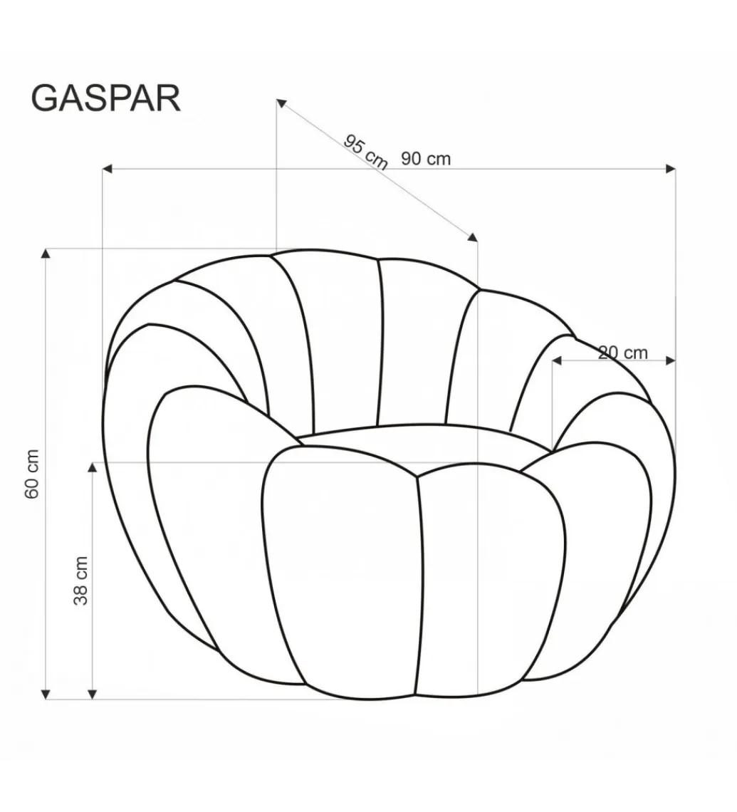 Halmar Fotel GASPAR Bouclé kremowy