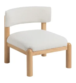 Zona-Design Fotel KAPI drewno kauczuk biały