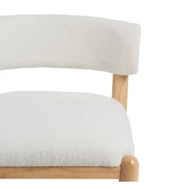 Zona-Design Fotel KAPI drewno kauczuk biały