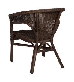 Zona-Design Fotel KERRI ratan ciemny brąz