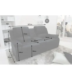 Invicta Interior Fotel kinowy Hollywood II czarny