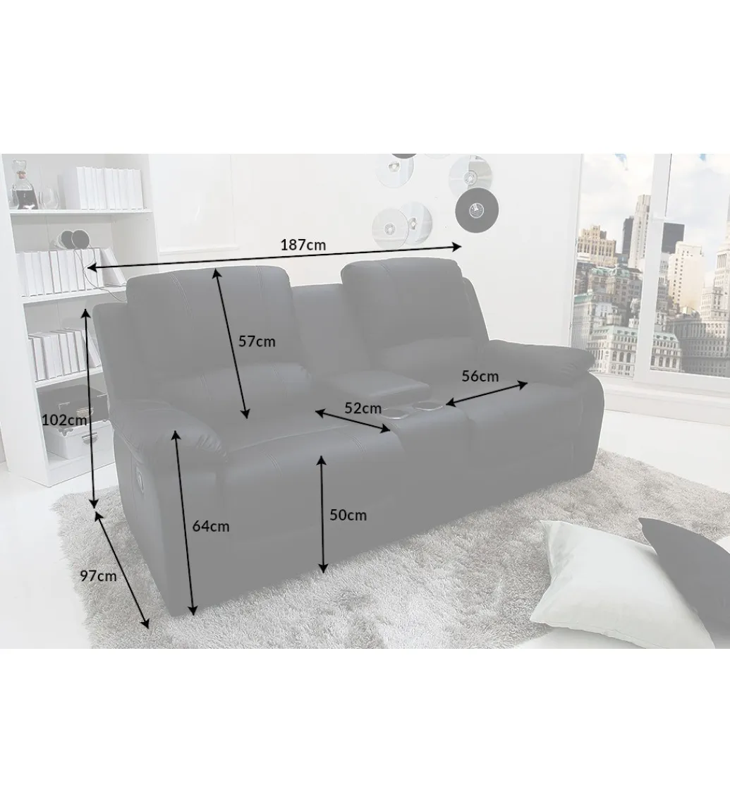 Invicta Interior Fotel kinowy Hollywood II czarny