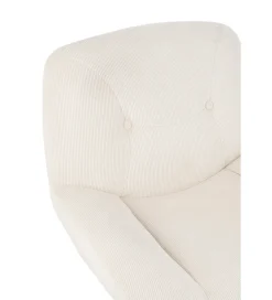 J-Line Fotel LOUNGERI 79 cm kremowe