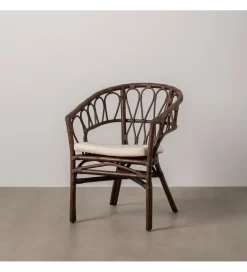 Zona-Design Fotel LULU ratan ciemny brąz