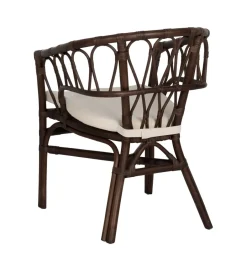 Zona-Design Fotel LULU ratan ciemny brąz