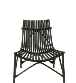 J-Line Fotel Mappa rattan czarny