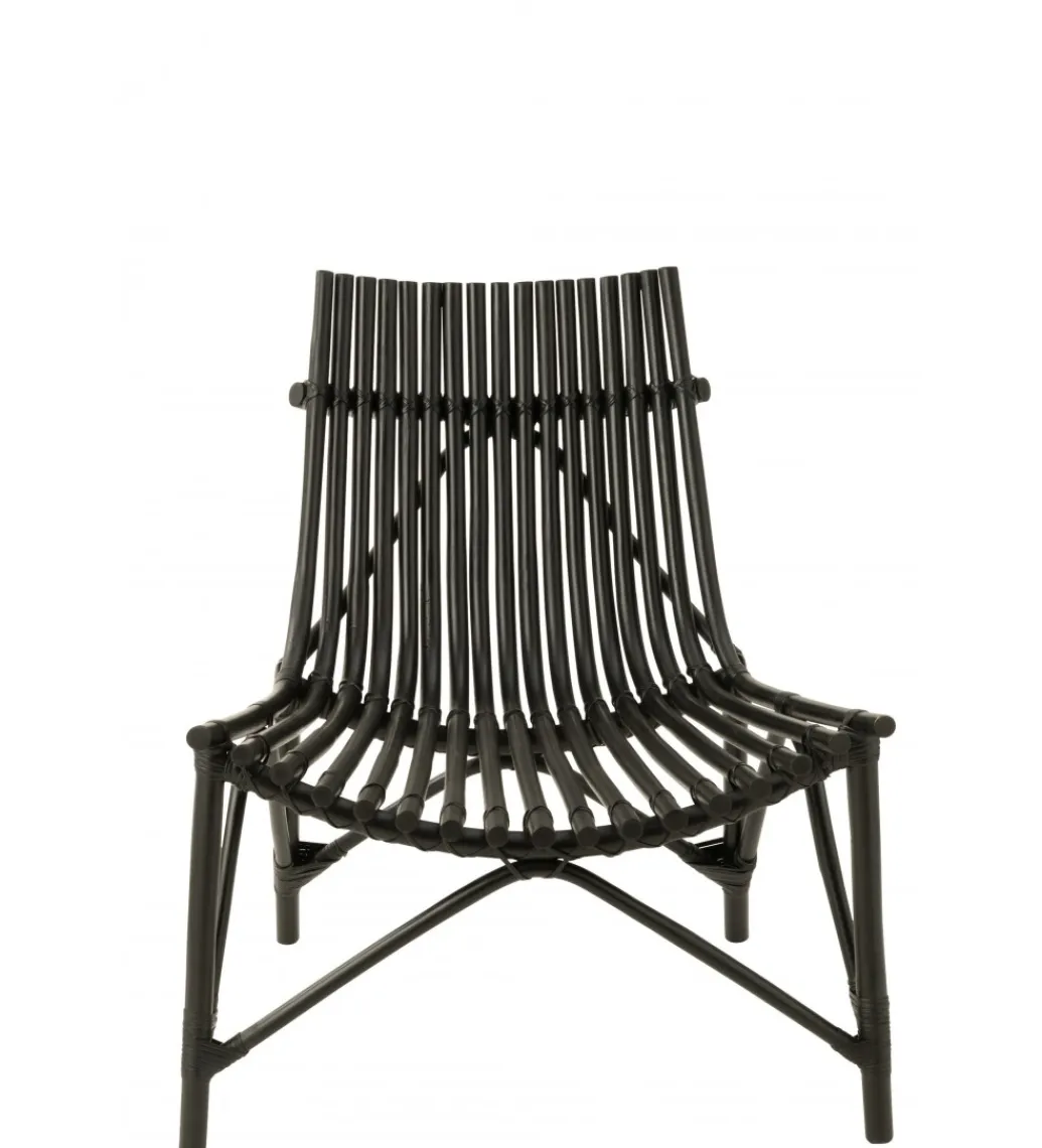 J-Line Fotel Mappa rattan czarny