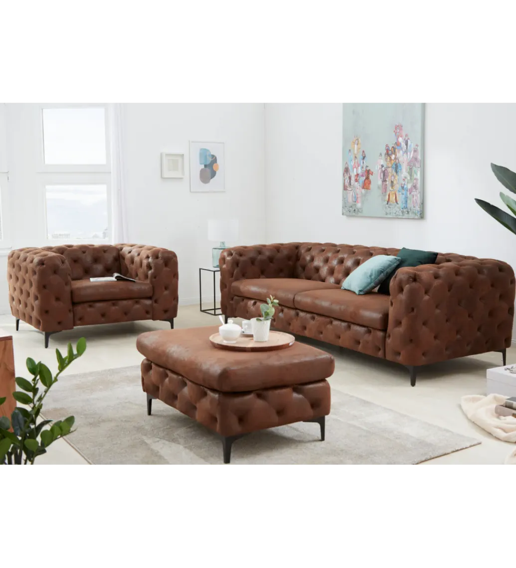 Invicta Interior Fotel MODERN BAROCK 120 cm antyczny brąz