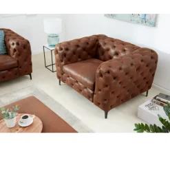 Invicta Interior Fotel MODERN BAROCK 120 cm antyczny brąz