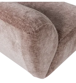 WOOOD Fotel NOMU velvet jasnoróżowy