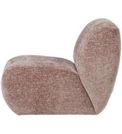 WOOOD Fotel NOMU velvet jasnoróżowy