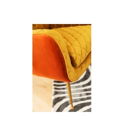KARE Fotel NONNA 103 cm welur żółty