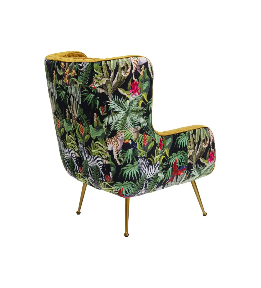 KARE Fotel NONNA JUNGLE 103 cm welur