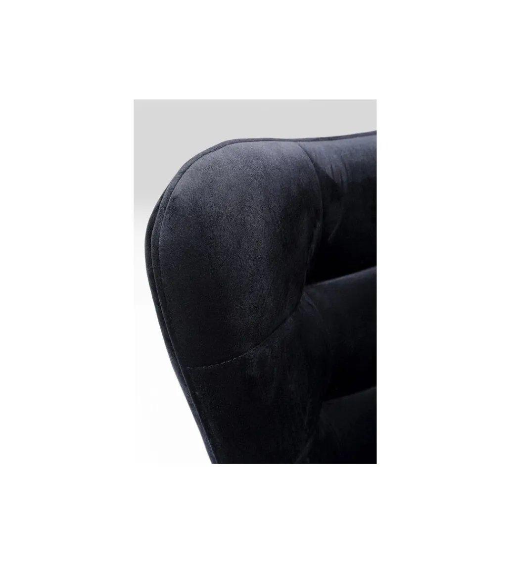 KARE Fotel obrotowe OSCAR czarny chenille