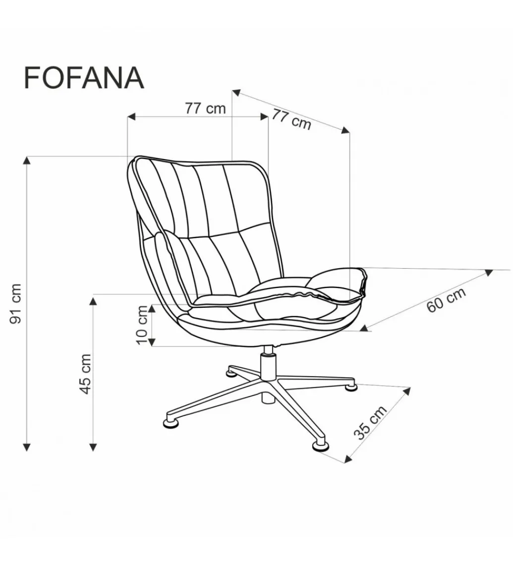 Halmar Fotel obrotowe siedzisko 360 stopni FOFANA kremowy