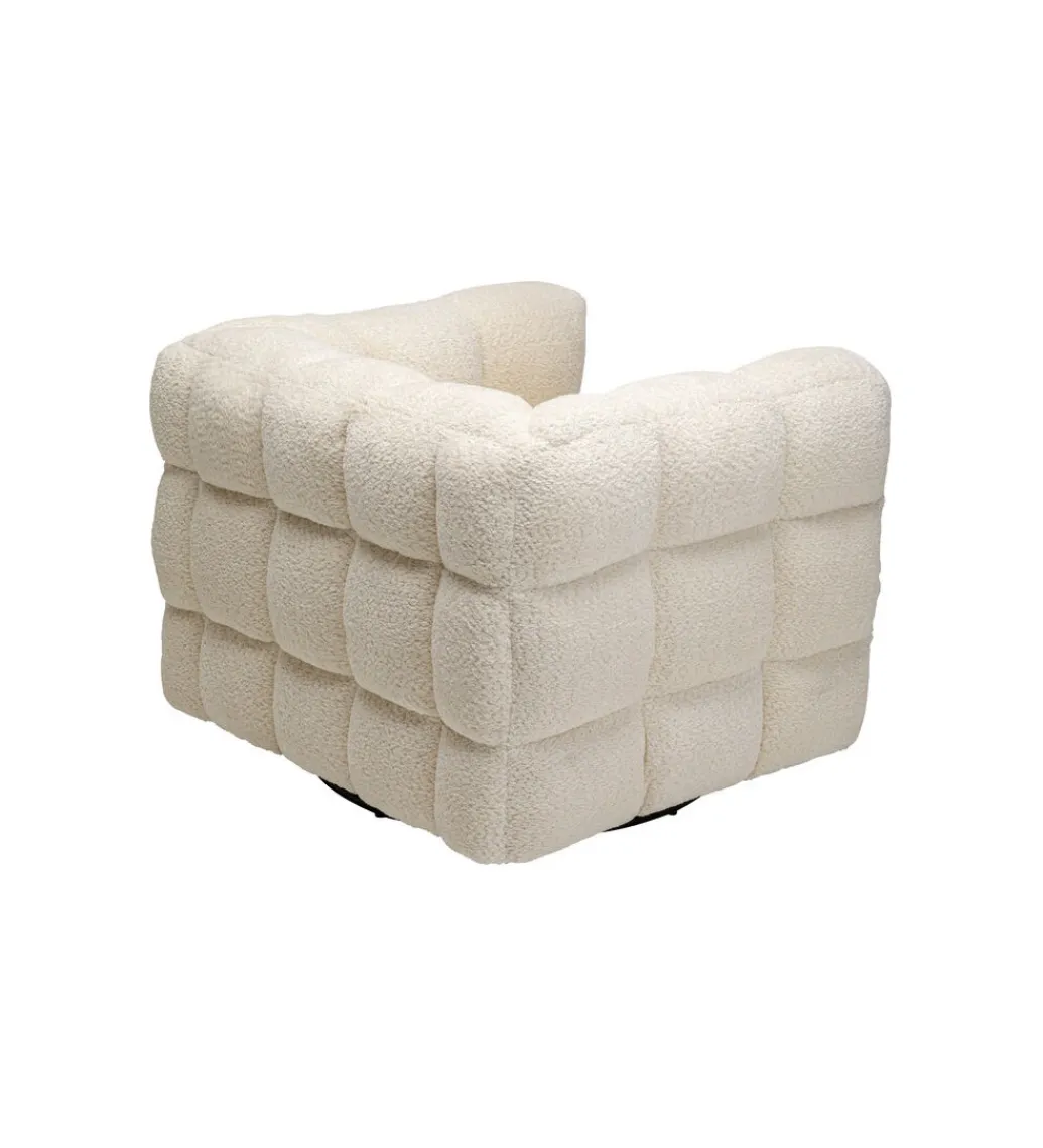 KARE Fotel obrotowy ARMAND 95 cm tapicerowany