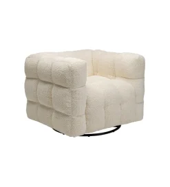 KARE Fotel obrotowy ARMAND 95 cm tapicerowany