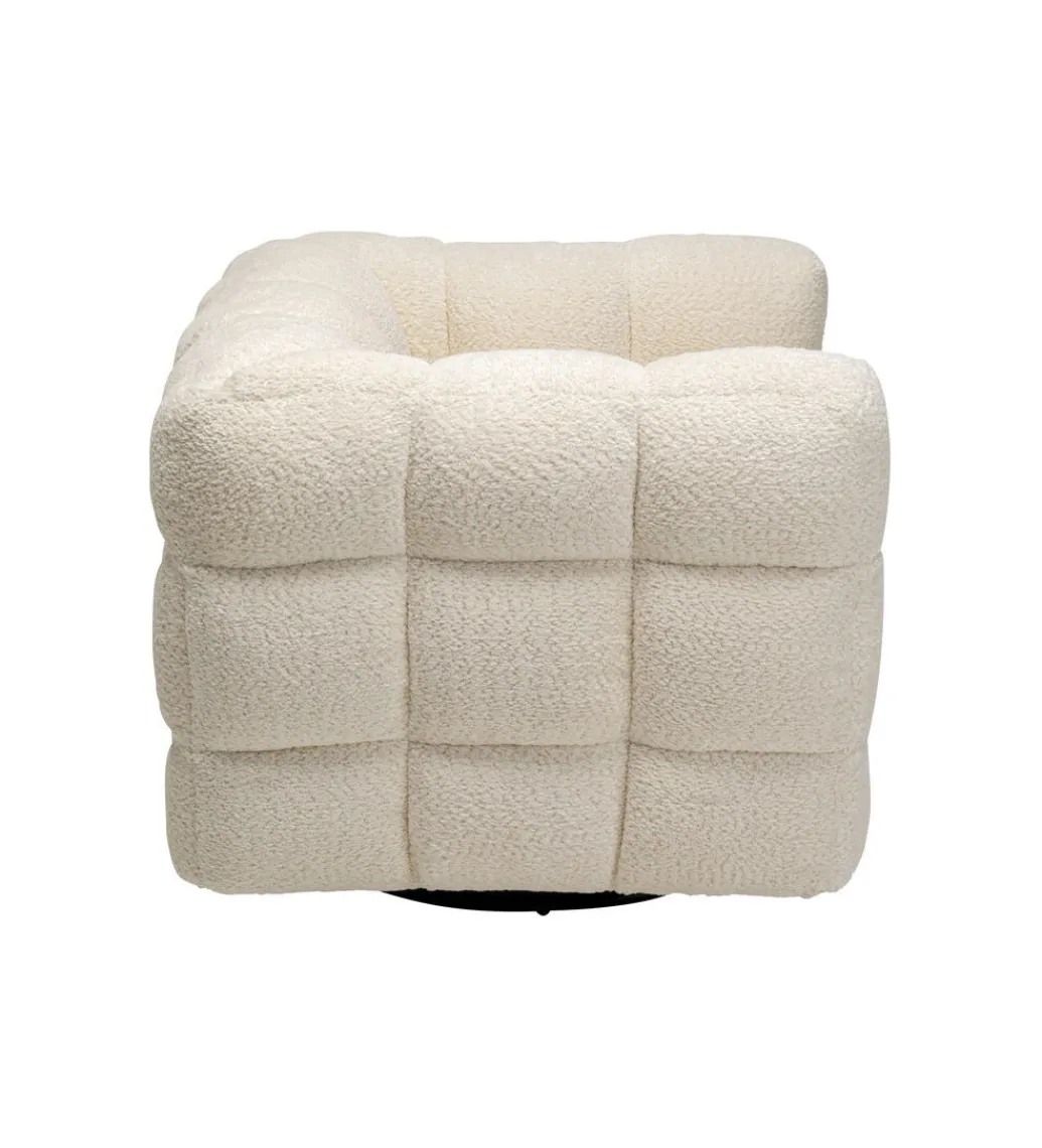 KARE Fotel obrotowy ARMAND 95 cm tapicerowany