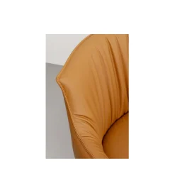 KARE Fotel obrotowy BONNIE 74 cm brązowy
