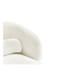 Invicta Interior Fotel obrotowy BOSSA NOVA bouclé biały