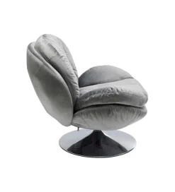 KARE Fotel obrotowy COSY 86 cm szary
