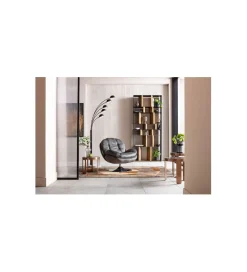 KARE Fotel obrotowy COSY 86 cm szary