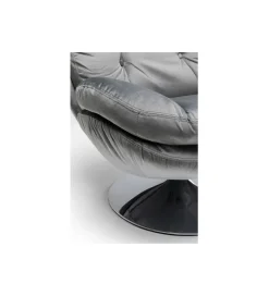 KARE Fotel obrotowy COSY 86 cm szary