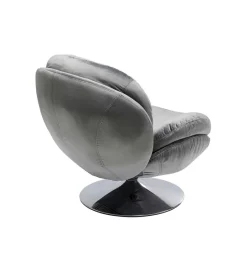 KARE Fotel obrotowy COSY 86 cm szary