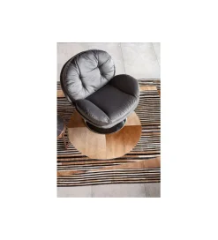 KARE Fotel obrotowy COSY 86 cm szary