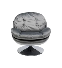KARE Fotel obrotowy COSY 86 cm szary