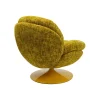 KARE Fotel obrotowy COSY 86 cm żółty