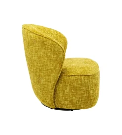 KARE Fotel obrotowy ELLIE 81 cm żółty