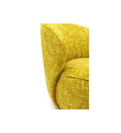 KARE Fotel obrotowy ELLIE 81 cm żółty