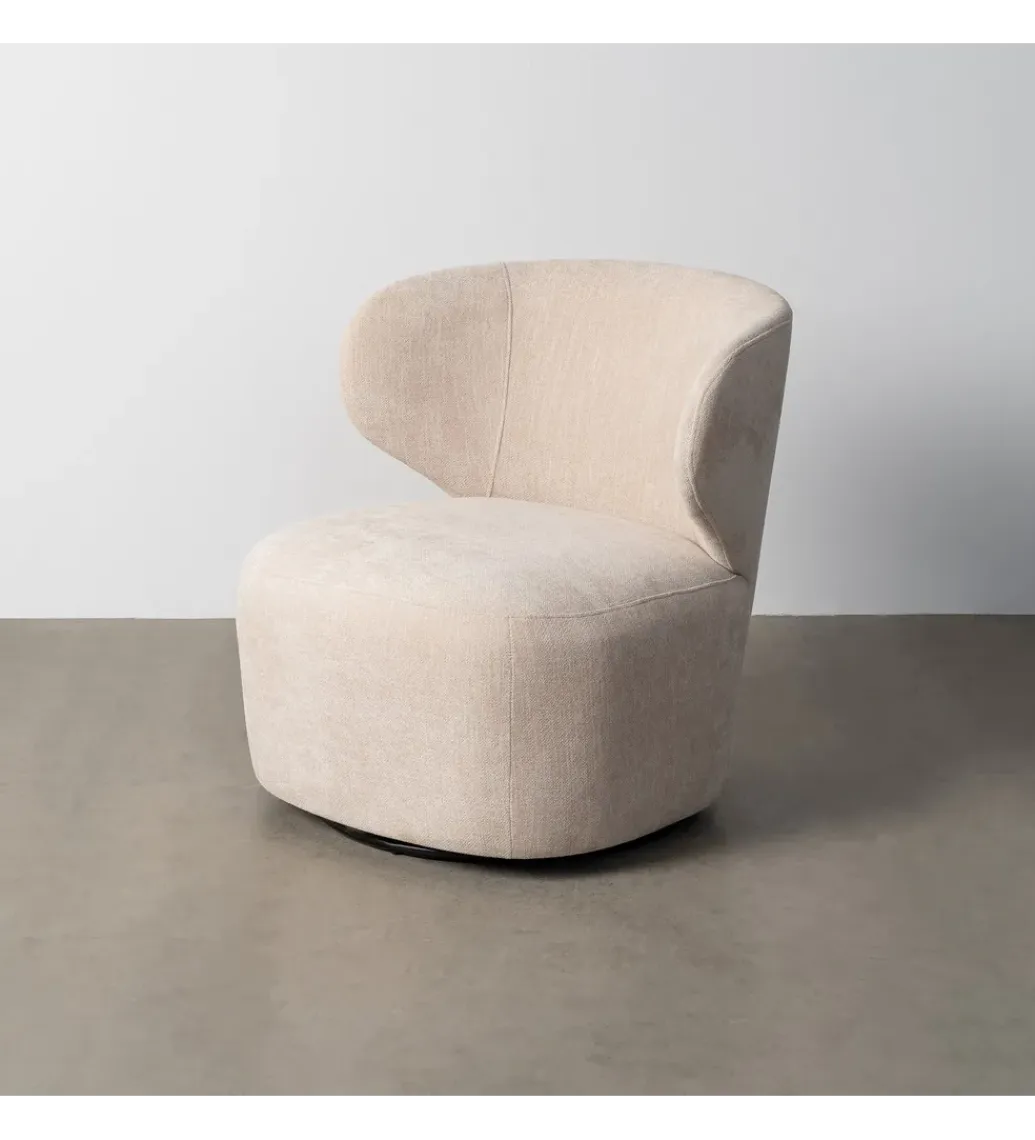 Zona-Design Fotel obrotowy GIRATORIO 74 cm beżowe