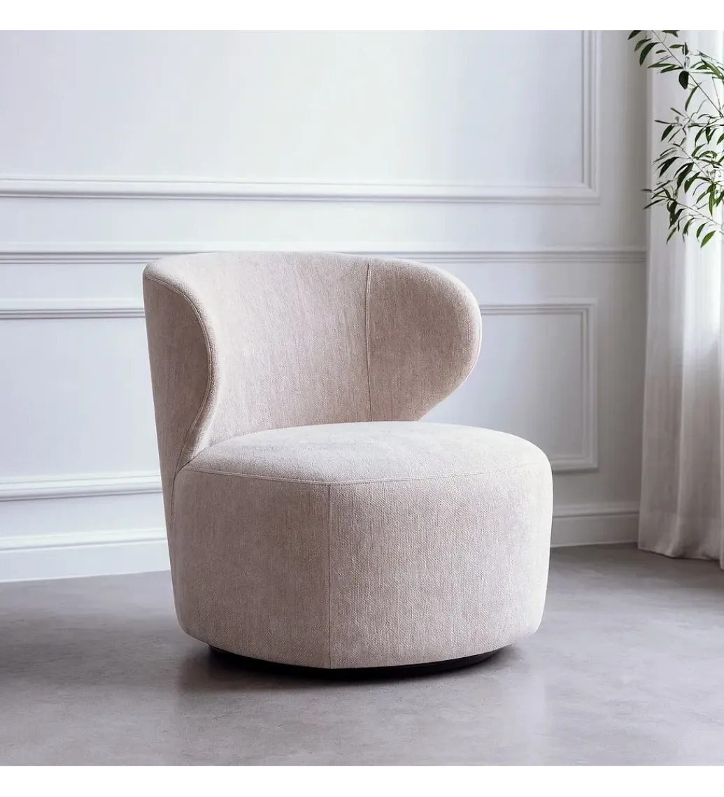 Zona-Design Fotel obrotowy GIRATORIO 74 cm beżowe