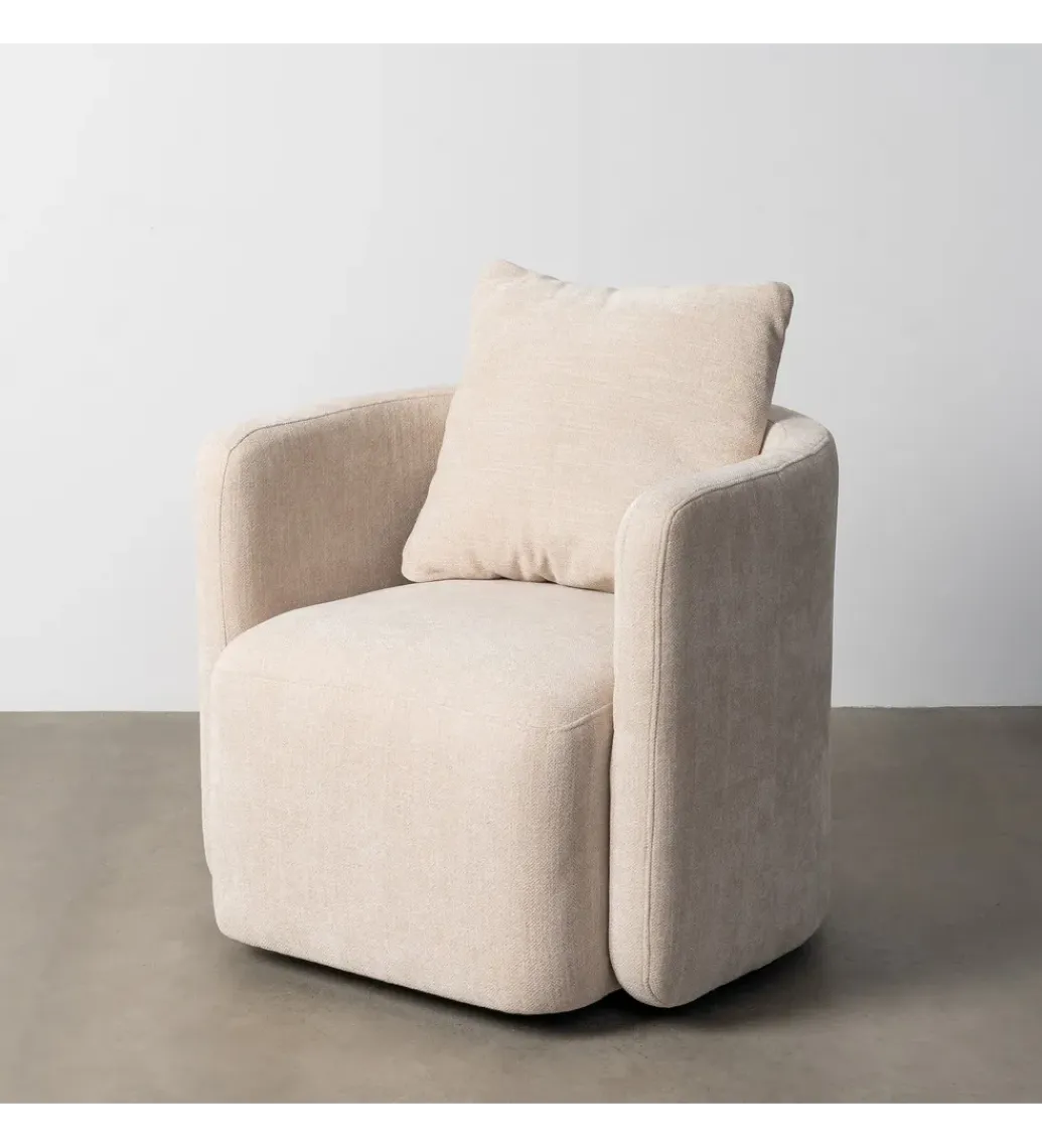 Zona-Design Fotel obrotowy GIRATORIO 84 cm beżowy