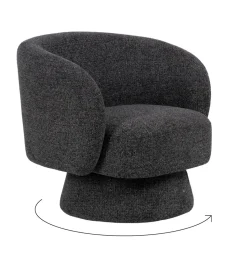 Zona-Design Fotel obrotowy GIRATORIO 77 cm czarny
