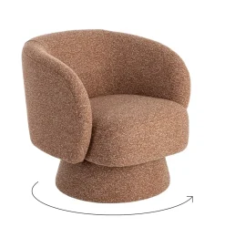 Zona-Design Fotel obrotowy GIRATORIO 77 cm łososiowy