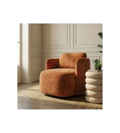 Zona-Design Fotel obrotowy GIRATORIO 66 cm terrakota