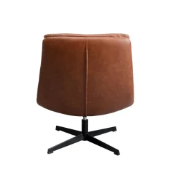 KARE Fotel obrotowy LIDO 87 cm brązowy