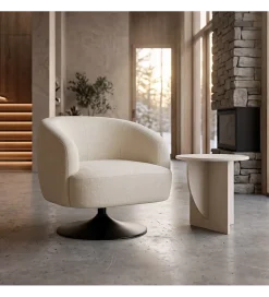 Zona-Design Fotel obrotowy RASANY 73 cm kremowy