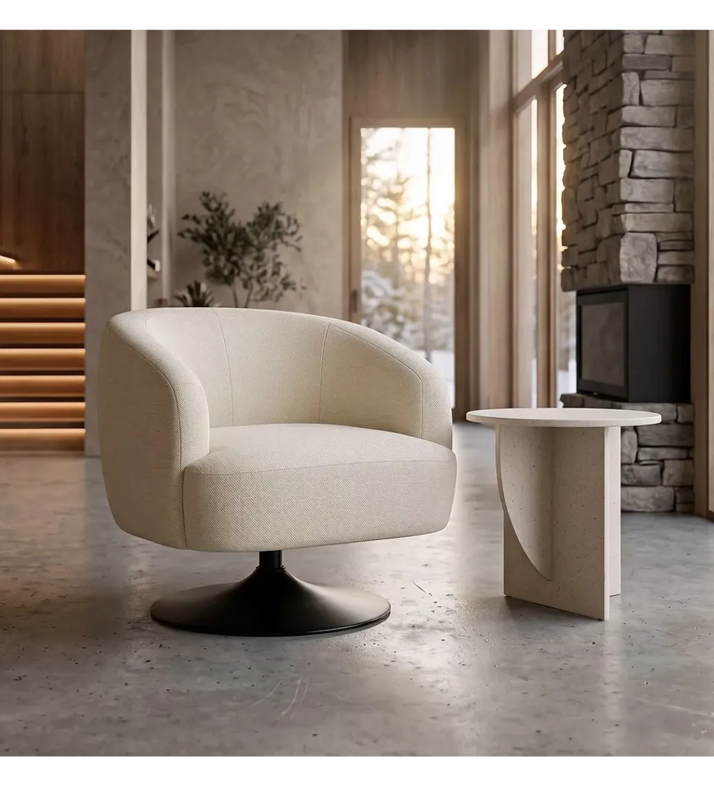 Zona-Design Fotel obrotowy RASANY 73 cm kremowy