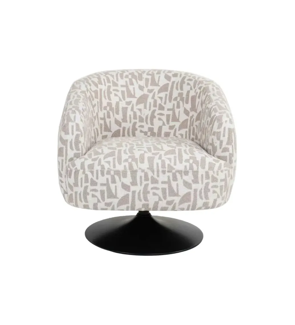 Zona-Design Fotel obrotowy RASANY 73 cm kremowo beżowy