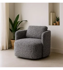 DENZO Fotel obrotowy REVOLIO 89 cm czarny