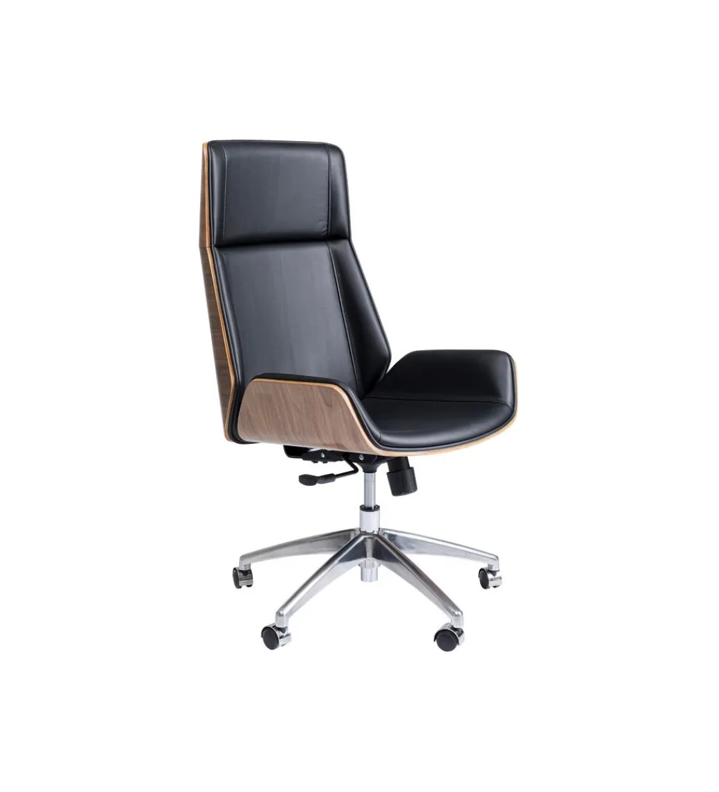 KARE Fotel obrotowy ROUVEN 120 cm czarny