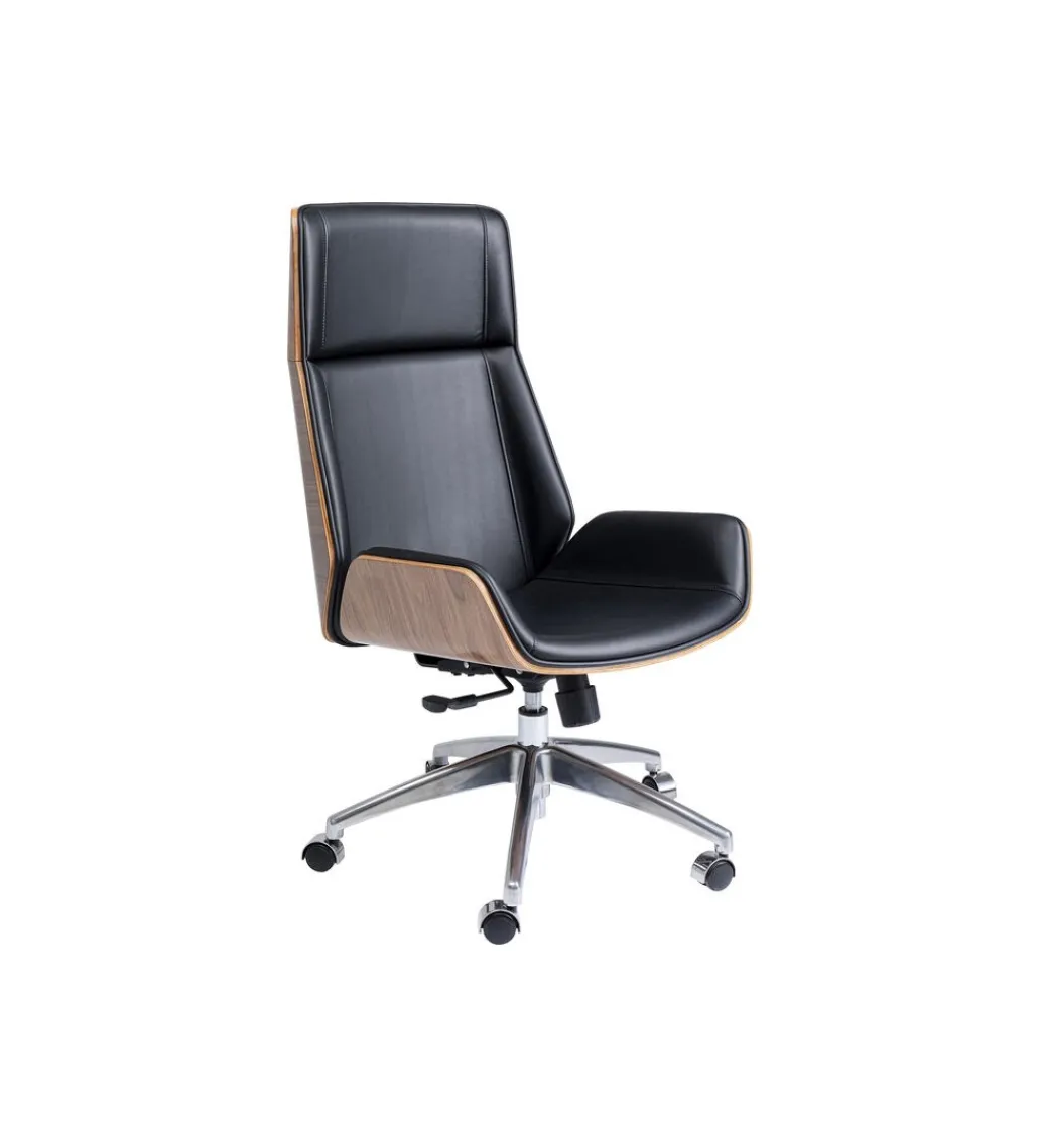KARE Fotel obrotowy ROUVEN 120 cm czarny