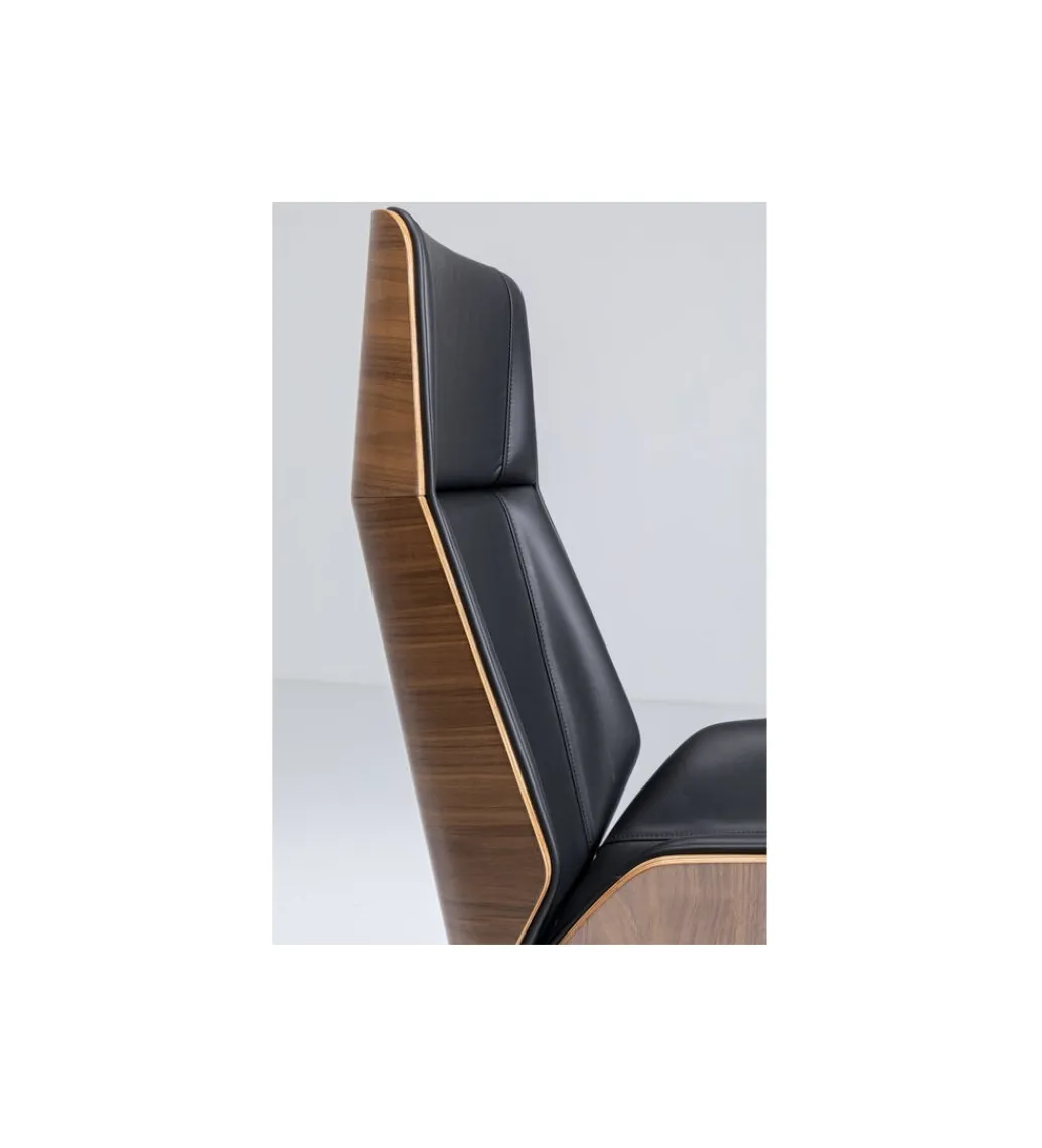 KARE Fotel obrotowy ROUVEN 120 cm czarny
