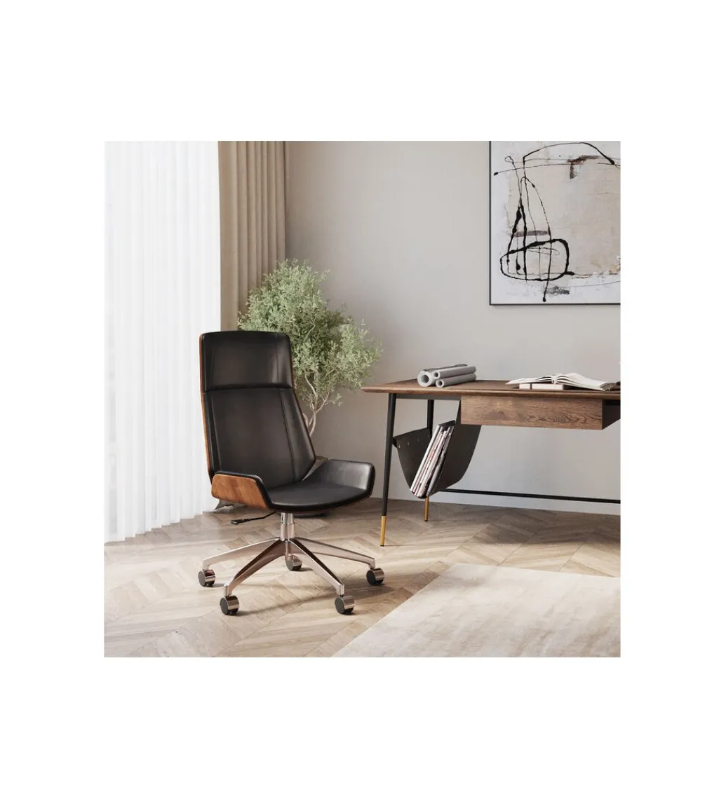 KARE Fotel obrotowy ROUVEN 120 cm czarny