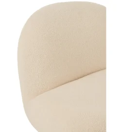 J-Line Fotel obrotowy Snow 81 cm Bouclé biała